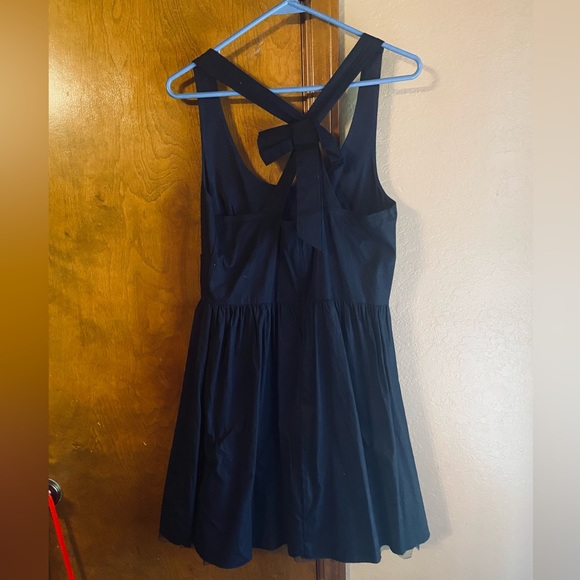 Navy Blue short halter top dress. - Picture 4 of 5